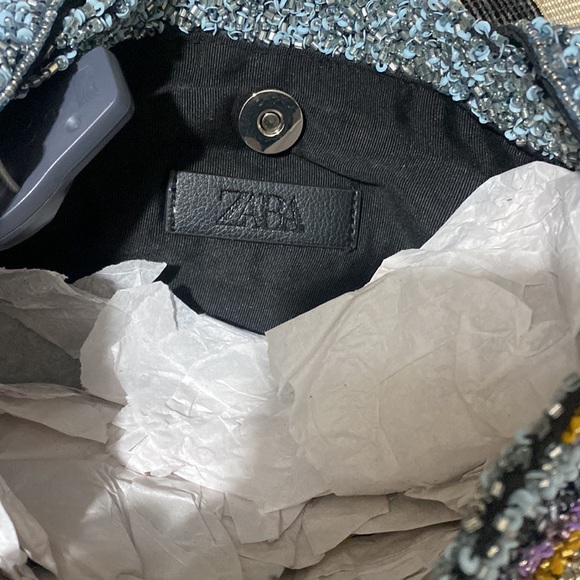 Zara Women Beaded Handbag with Fringes 👜 - Picture 6 of 9